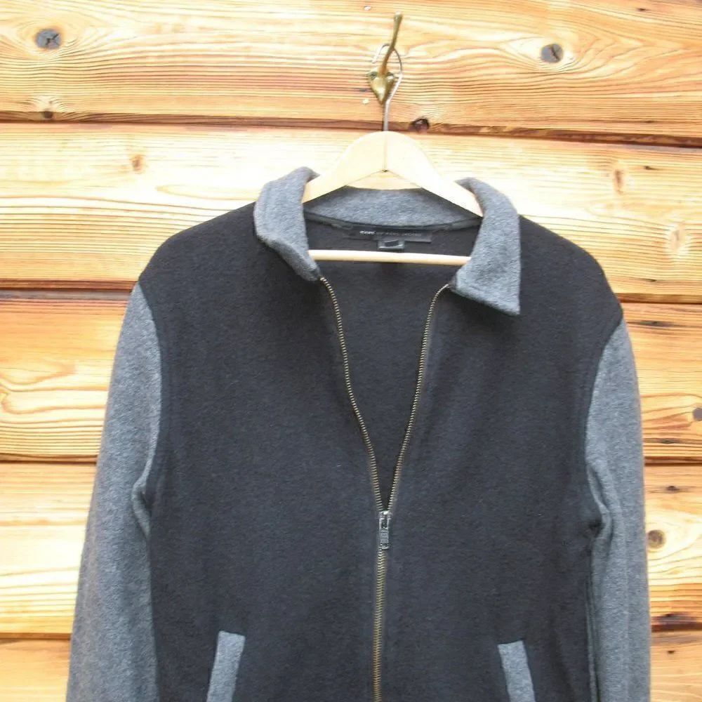 Gray Black Wool Bomber Jacket - Picture 3 of 7